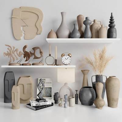 侘寂风陶瓷器皿摆件